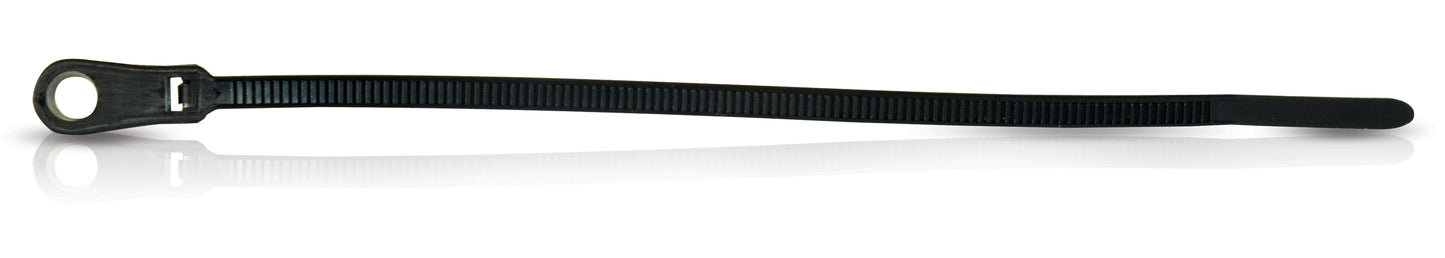 6 Inch 30 Lb Screw Mount Wire Tie - Black