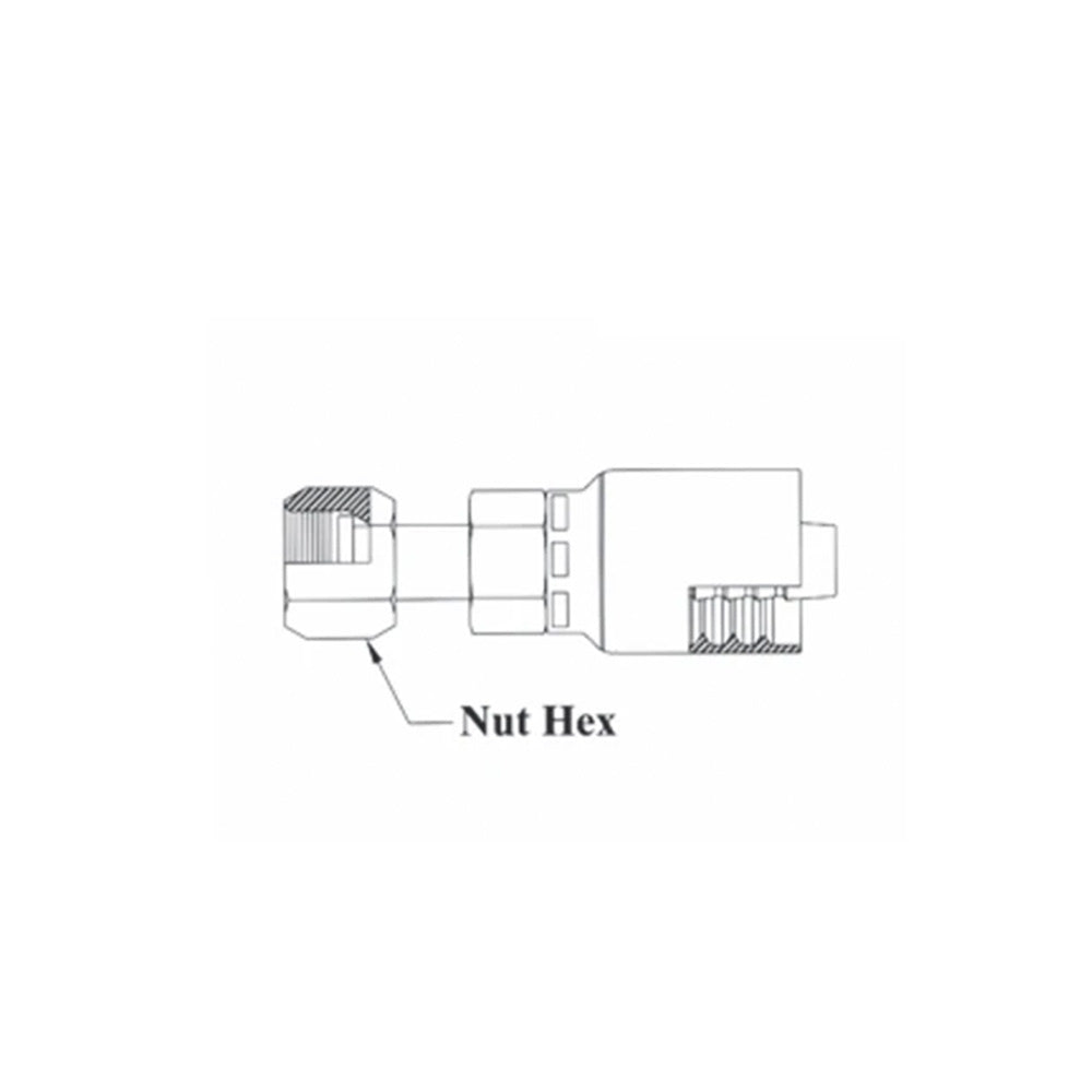 1X1 FEMALE ORING SEAL SWIVEL STRAIGHT