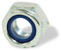 M10 x 1.5 Coarse Din 985 Zinc Plated Class 8 Nylon Insert Lock Nut.