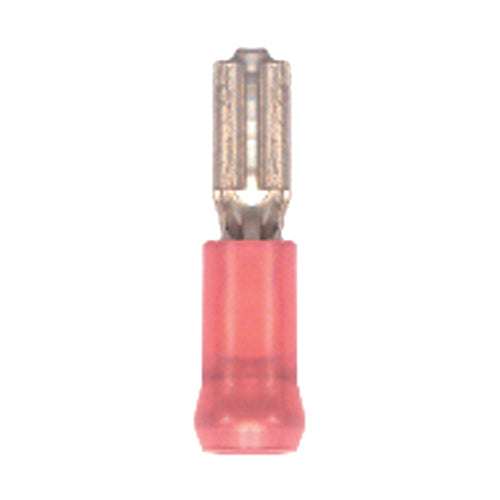 22-18 Gauge Female Push On Connector 1/8" Tab Nylon Insulated Red