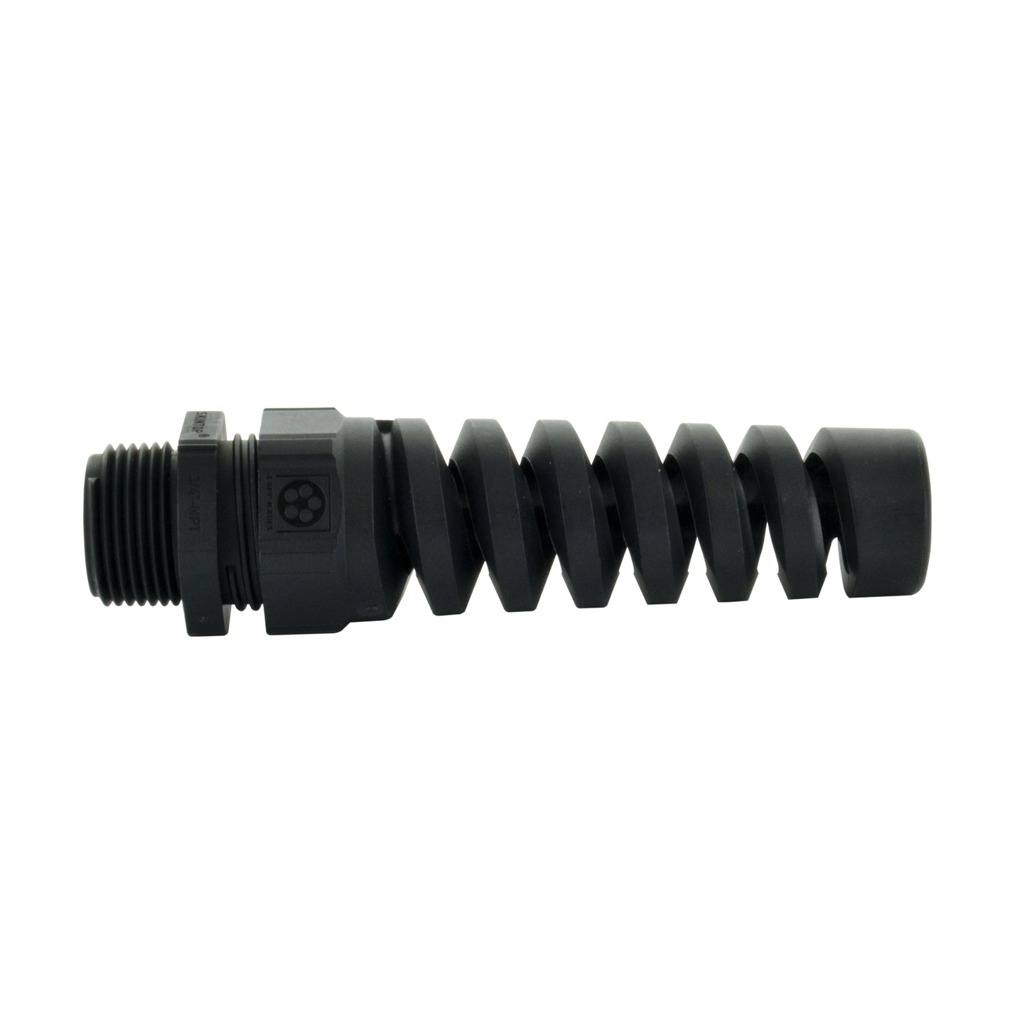 Pg-16 Liquid Tight, Non-Metallic Pigtail Spiral Strain Relief Cable Cord Protector With Nut