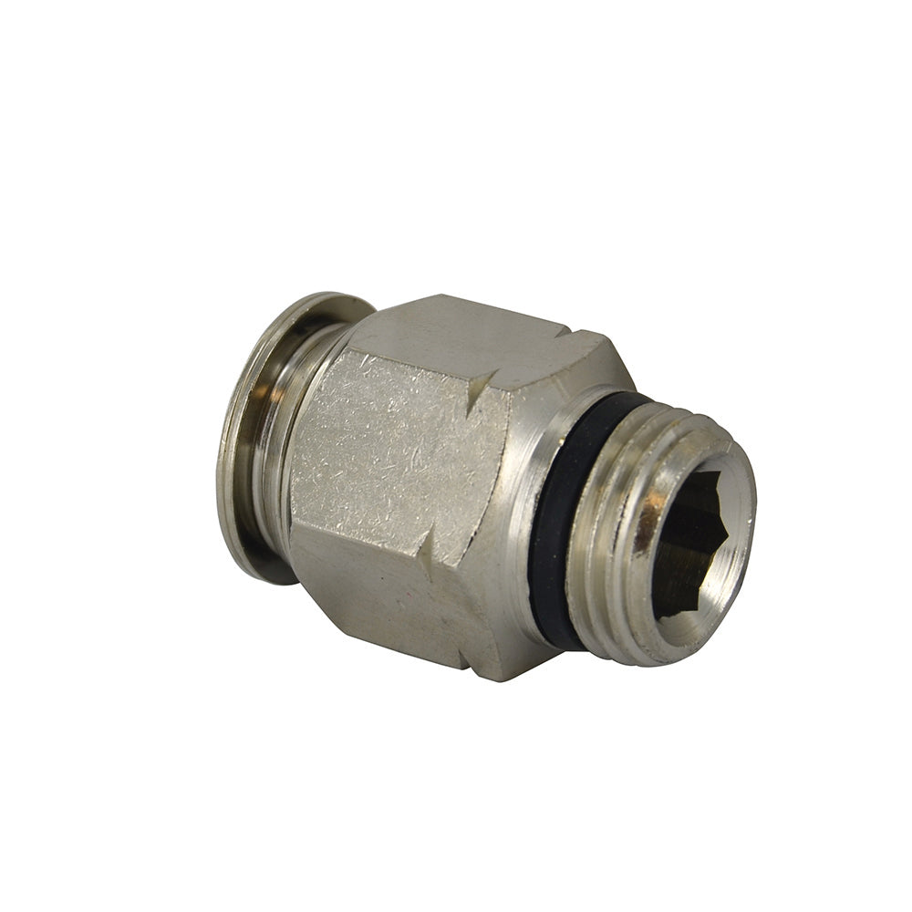 1/2 Inch Tube x 3/8 Inch Pipe Straight Male Connector - Universal Thread