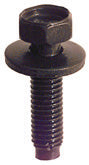 M5 x 0.8 x 20 mm Coarse Black Class 9.8 Dog Point Indented Hex Head Body Bolt With Free Spinning Washer