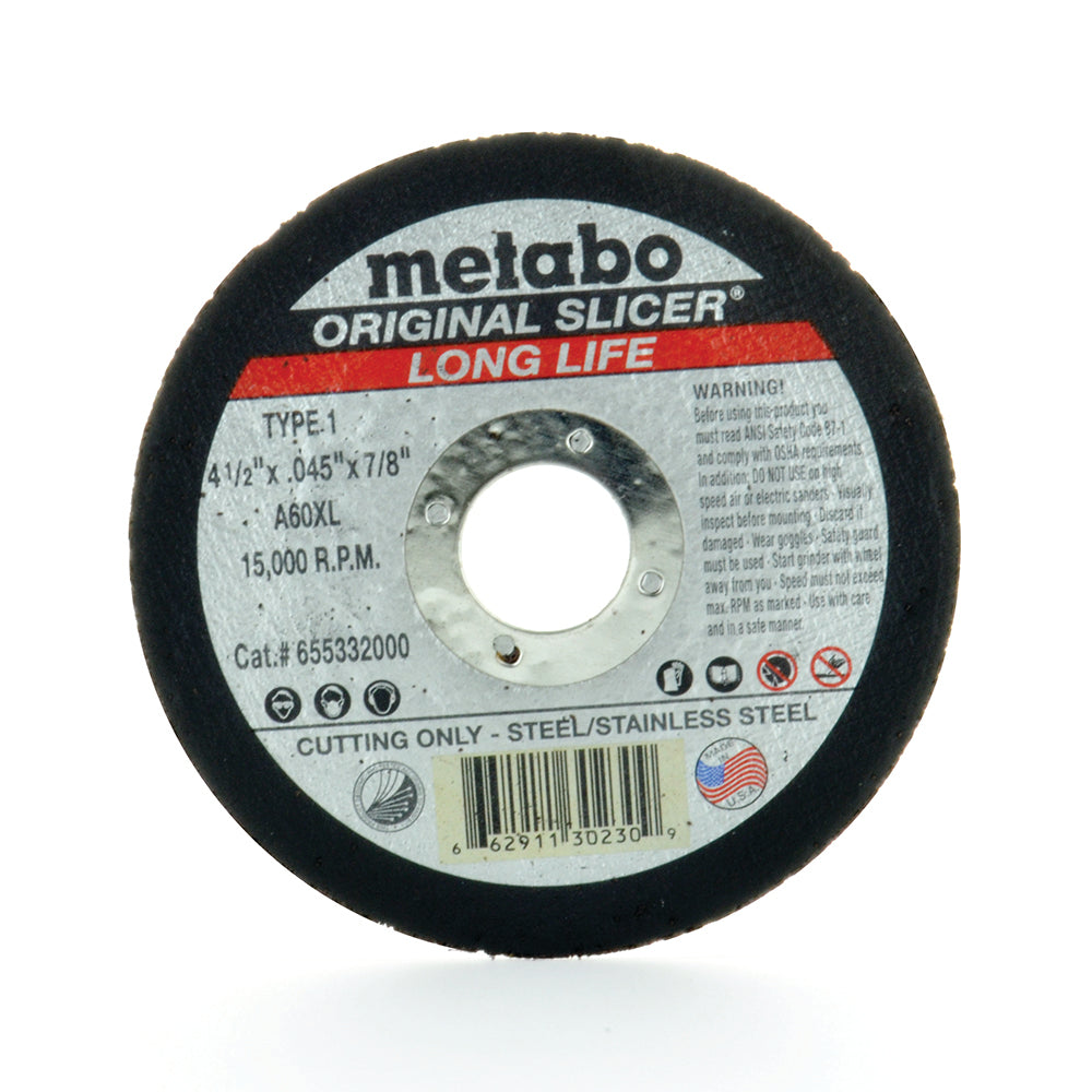 4-1/2 Inch x 1/16 Inch x 7/8 Inch A36Tx Grit Aluminum Oxide Type 1 Cut-Off-Wheel