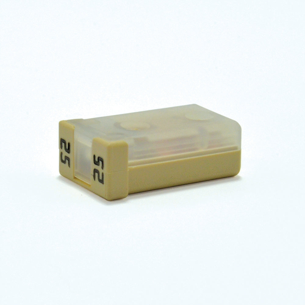 25 Amp Mcase+ 32 Volt Cartridge Fuse - White