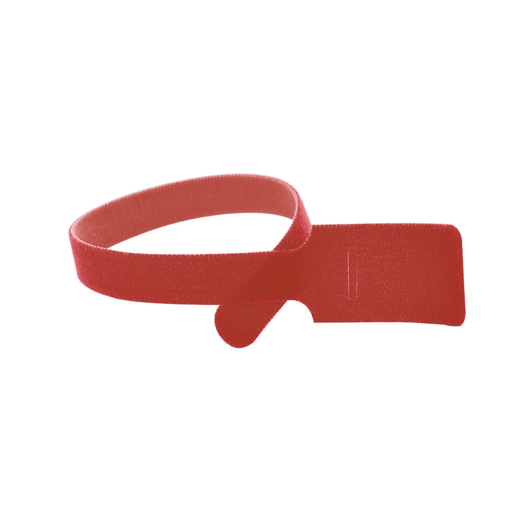 6 Inch x 1/2 Inch Velcro Grip Tie Resealable Cable and Wire Tie - Red