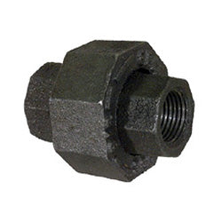 3/4 Inch Sch 80 Fnpt Black Malleable Iron Union