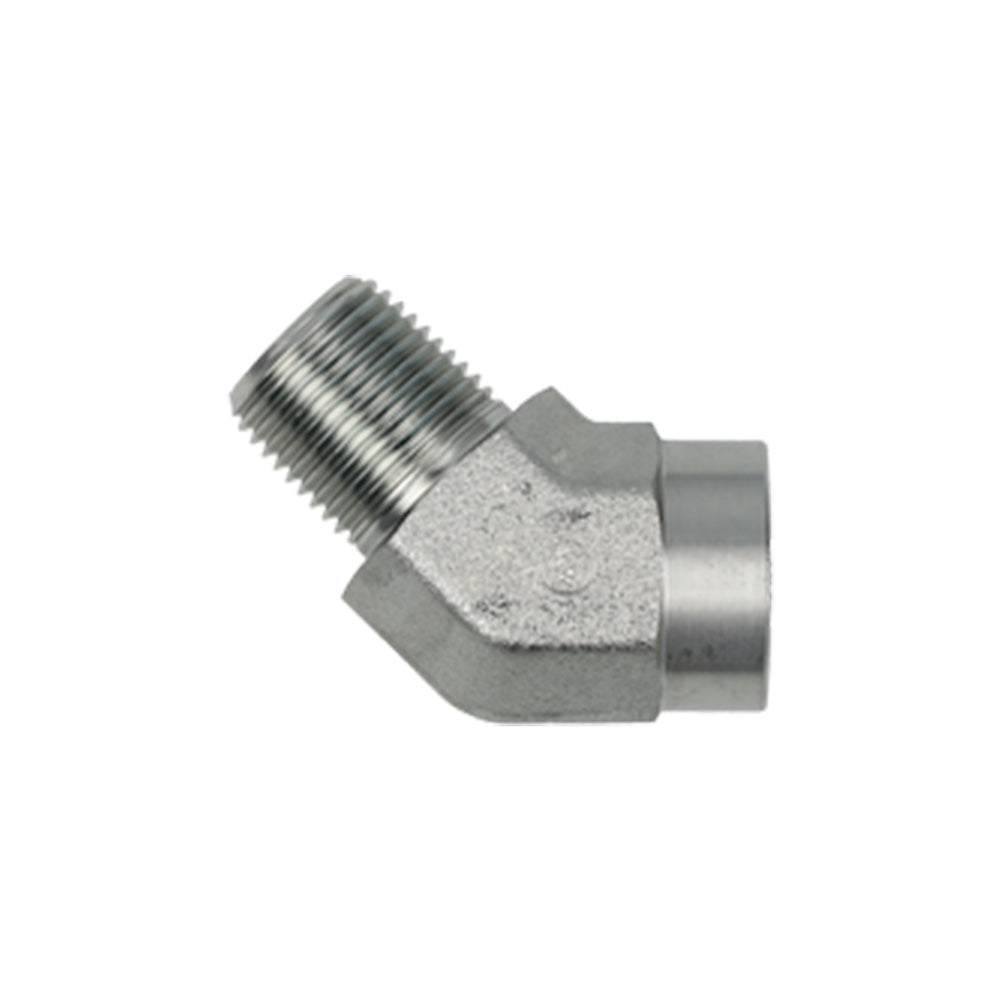 3/4 Inch 3000 psi Zinc Plated Yellow Dichromate Carbon Steel 45 Degree Street Elbow