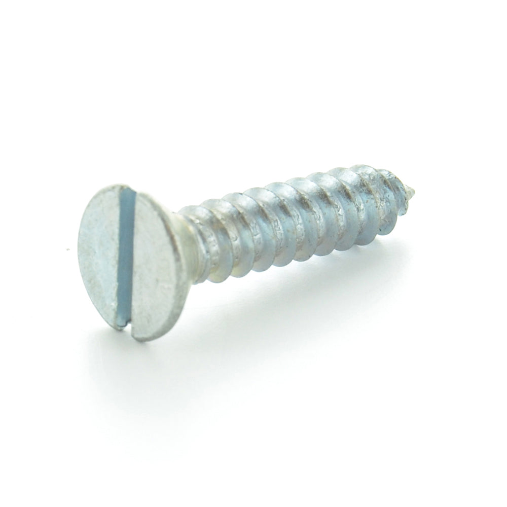 #12 x 5/8 Inch Zinc Plated Alloy Steel Flat - Countersunk Head Type Ab Self-Tapping Sheet Metal Screw - Clearance