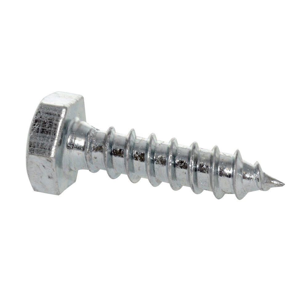 1/4-10 x 1 Inch Zinc Plated A307 Grade A Hex Head Lag Screw