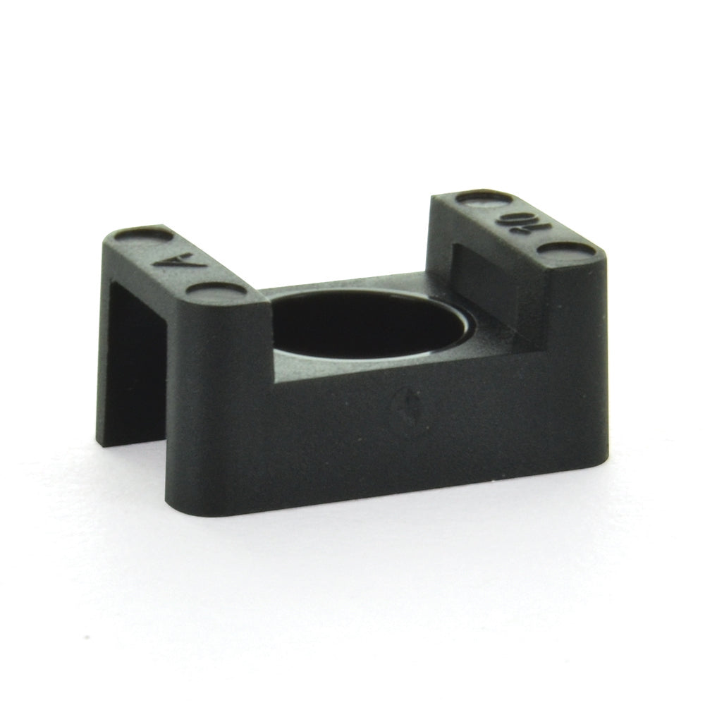 .59 Inch x .37 Inch x .27 Inch Small Cable Tie Screw Mount UV Black