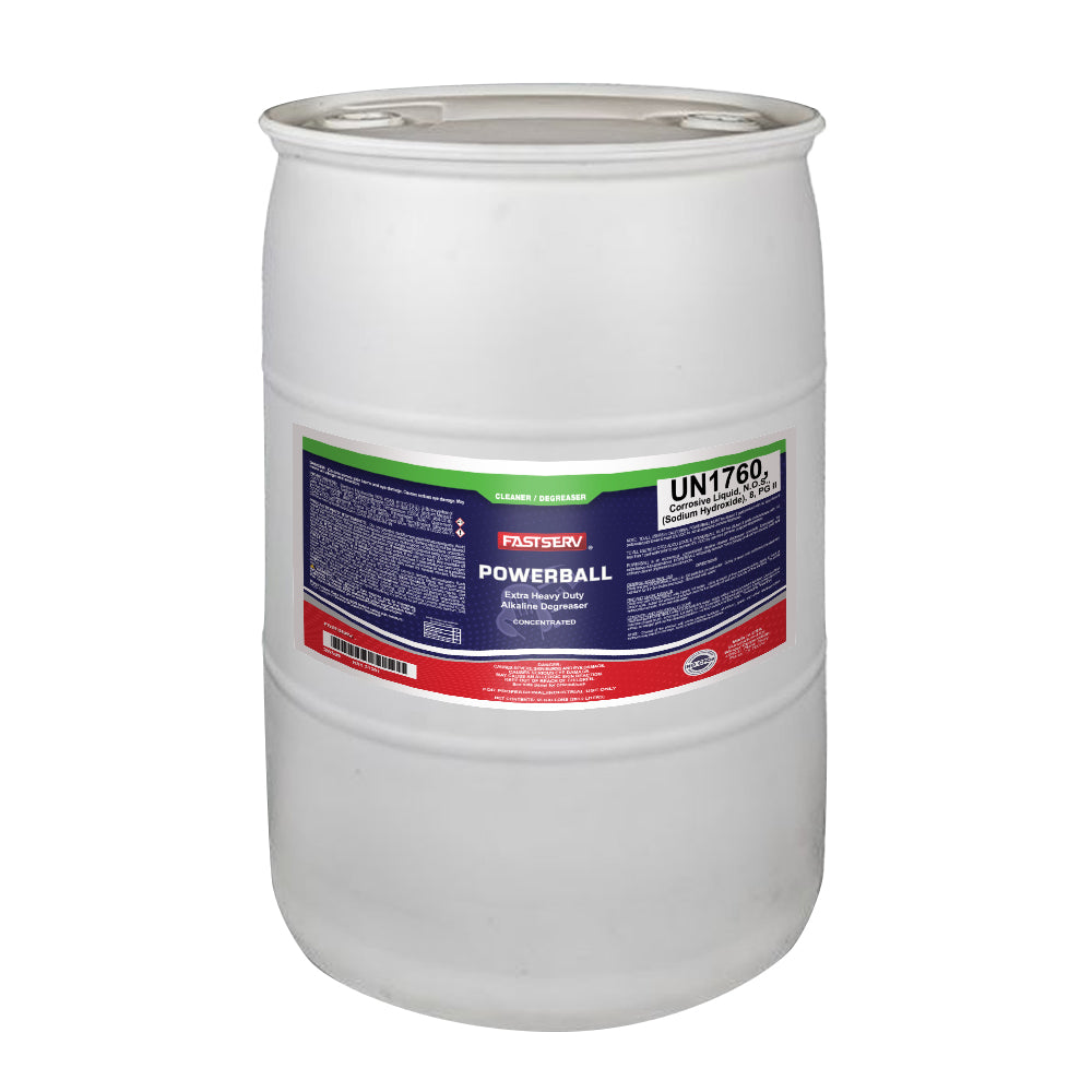 Fastserv Powerball Extra Heavy-Duty Cleaner & Degreaser - 55 Gallon Drum