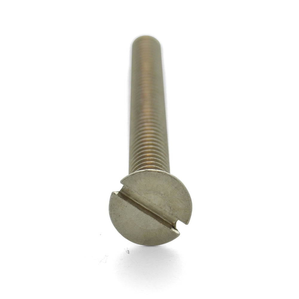 #10-24 x 1-1/2 Inch Coarse Plain 18-8 (A2) Stainless Steel Slotted Drive Flat Countersunk Head Machine Screw