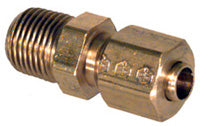 1/8 Inch x 1/4 Inch Brass Poly-Fit Flareless Tube Male Connector