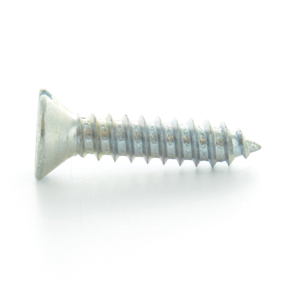 #12 x 1/2 Inch Zinc Plated Alloy Steel Flat - Countersunk Head Type Ab Self-Tapping Sheet Metal Screw - Clearance