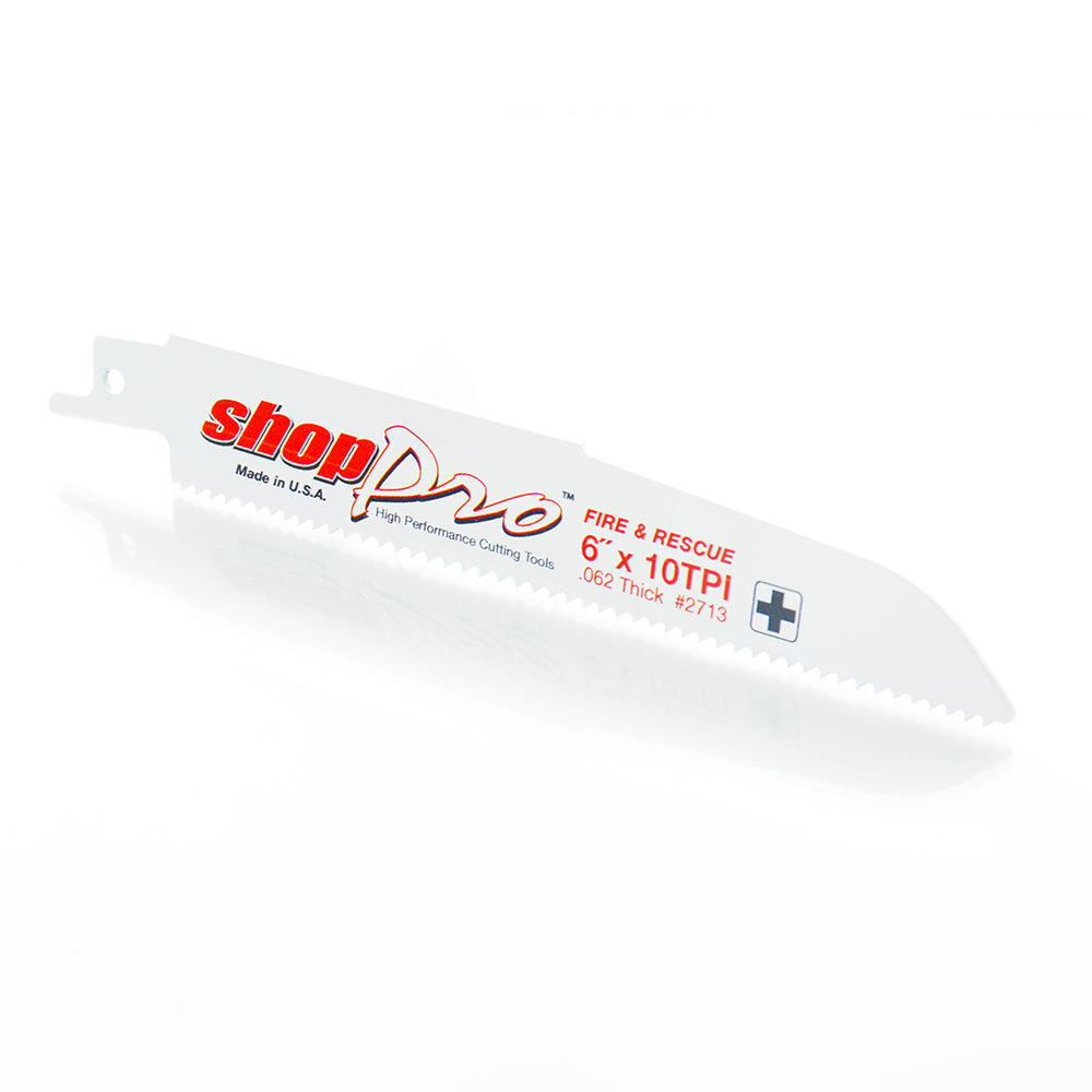 Shoppro 6 x 7/8 x 0.062 Fire & Rescue Reciprocating Saw Blade - 10 Tpi