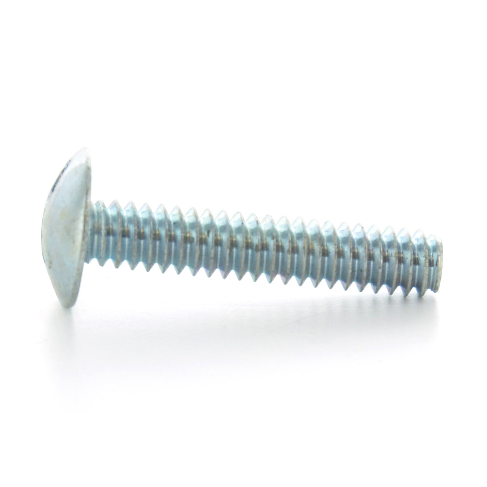 1/4-20 x 1/2 Inch Coarse Zinc Plated Steel Slotted Drive Truss Head Machine Screw