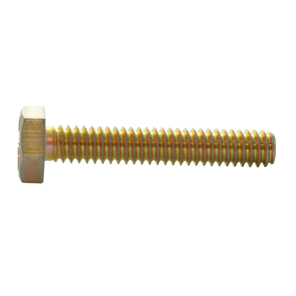 1-8 x 3 Inch Coarse Grade 8 Yellow Zinc Steel Hex Head Cap Screw USA