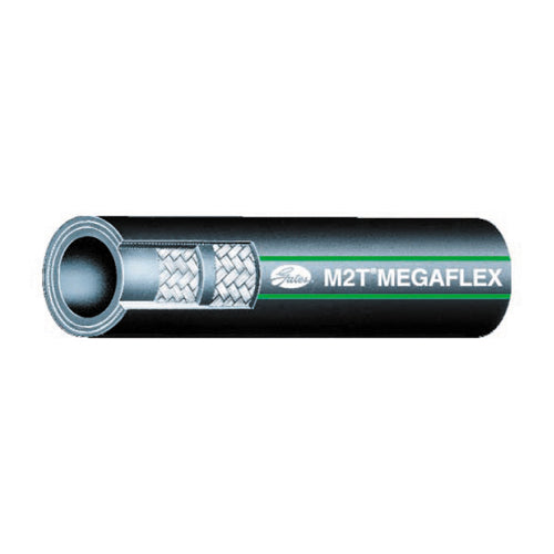 5/8 Inch ID x 0.95 Inch OD Black Synthetic Rubber M2T MegaFlex 2-Wire Braid Hose - Sold Per Foot