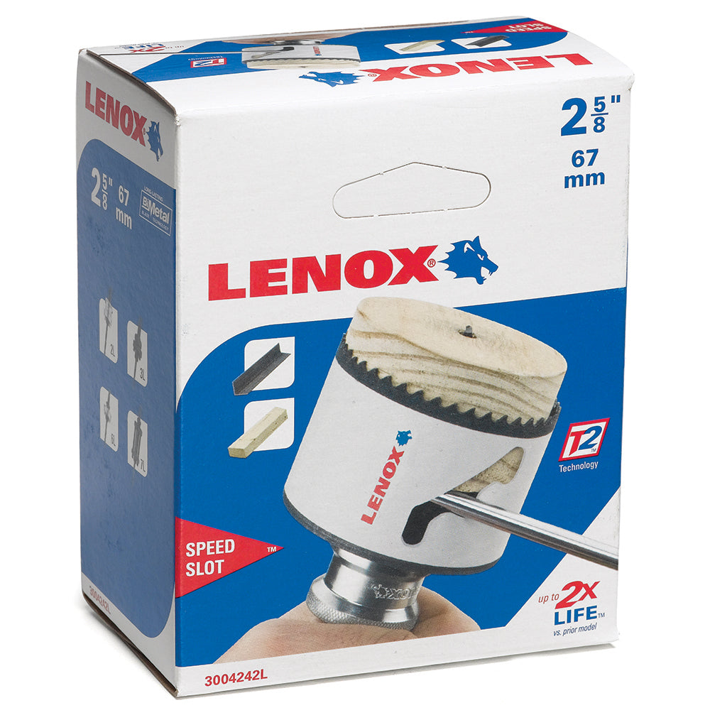 2-5/8 Inch x 1-1/2 Inch Bi-Metal Speed Slot Hole Saw Lenox
