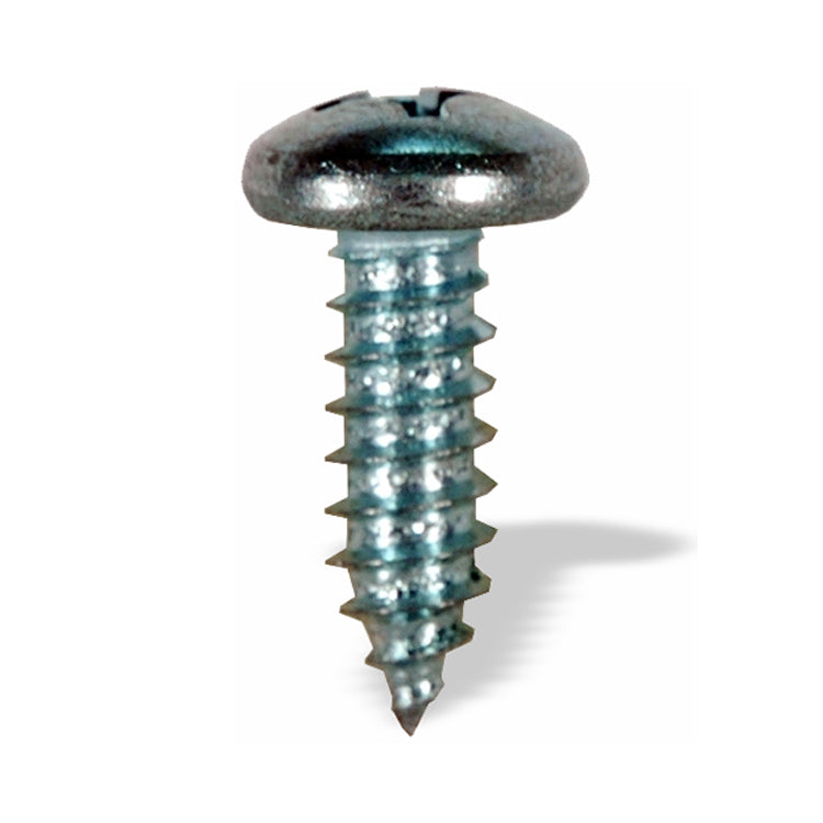 #10-16 x 1-1/2 Inch Zinc Plated Low Carbon Steel Pan Head Type-AB Self-Tapping Sheet Metal Screw