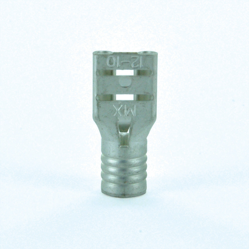 Female Quick Disconnect for 1/4 Inch Tab Brazed Barrel Uninsulated 12-10 AWG