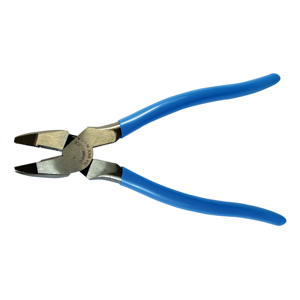 9-1/2 Inch Polished Blue High Carbon Steel Jaw Xlt Round Nose Linemen Foots Plier