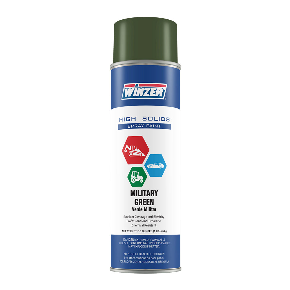 Winzer High Solids Gloss Military Green Spray Paint - 15.5 Oz Net Weight (Limited Supply) - Clearance