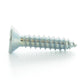 #10-16 x 3 Inch Zinc Plated Low Carbon Steel Flat - Countersunk Head Type-Ab Self-Tapping Sheet Metal Screw