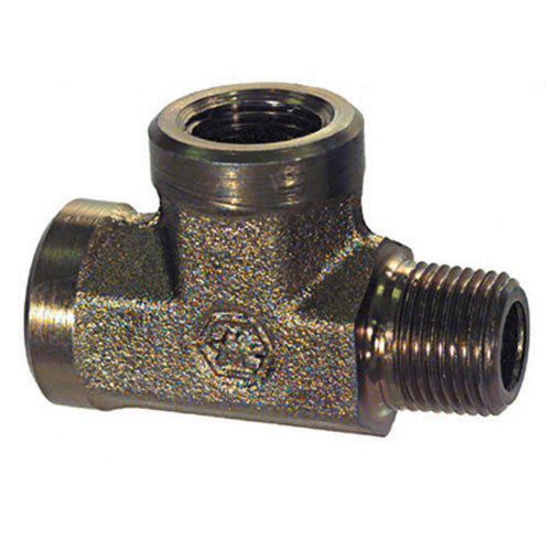 3/4 Inch 2200 psi Zinc Plated Yellow Dichromate Carbon Steel Pipe Male Run Tee
