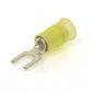 12-10 Awg #8 Stud Yellow Nylon Insulated Block Fork Terminal