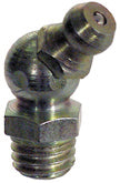 M8 x 1.25 Zinc Yellow Steel 45 Degree Euro Hydraulic Grease Fitting