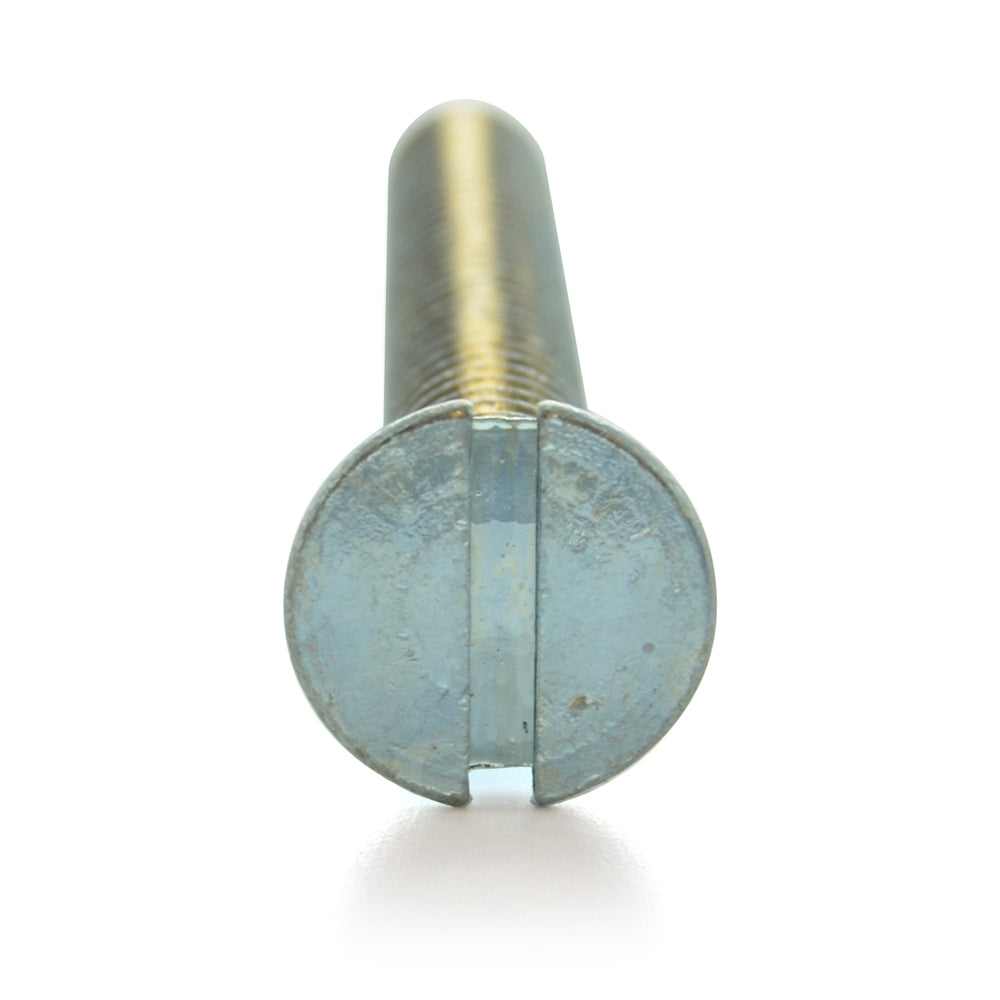 8-32X2-1/2 Slot Flat Machine Screw Zinc Plated - Clearance
