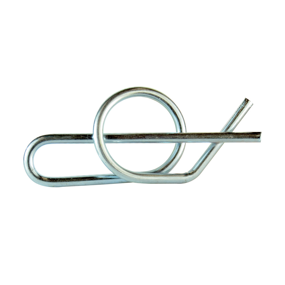 1.214 Inch Locking Cotter Pin Fits Shaft 3/8 Inch Regular Zinc Coated Ring Clip