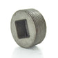1-1/2 Inch Sch 40 Mnpt Black Welded Malleable Iron Square Head Pipe Plug