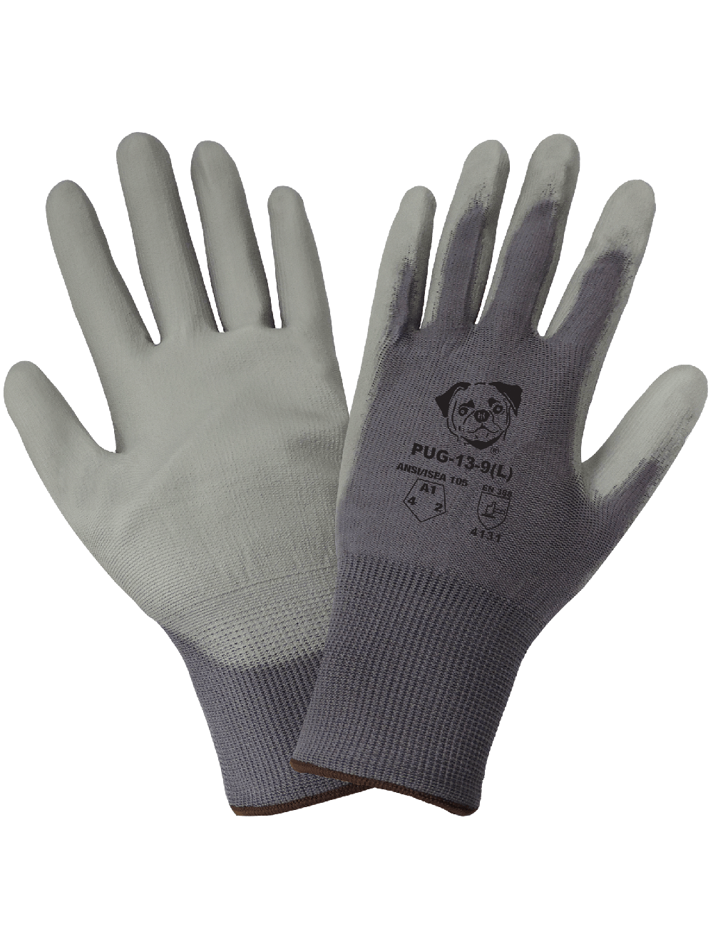 GRAY LIGHTWEIGHT POLY-COATED GLOVE LARGE