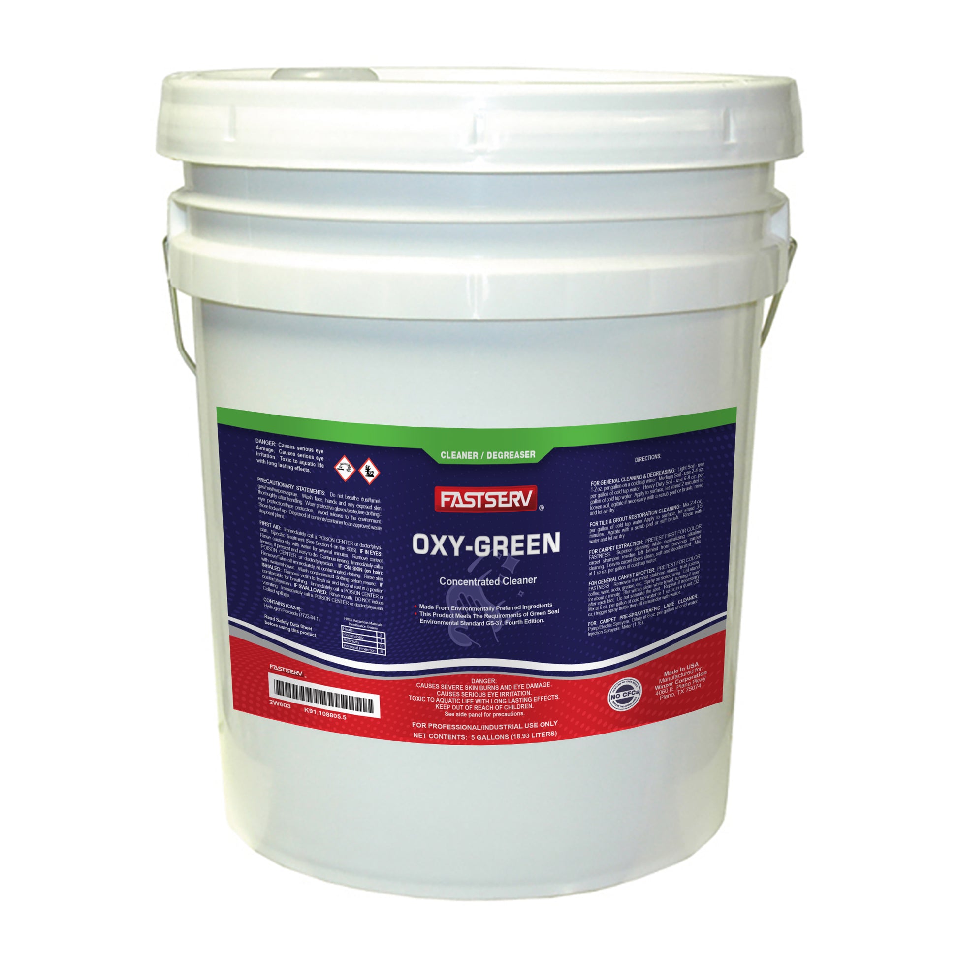Green Oxy-Green Concentrated Oxygenated Cleaner - 5 Gallon Pail