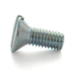 #10-32 x 5/8 Inch Fine Zinc Plated Steel Slotted Drive Flat Countersunk Head Machine Screw - Clearance