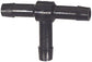 5/32 Inch x 5/32 Inch x 5/32 Inch Black Nylon Vacuum and Washer Hose Barbed Tee Connector