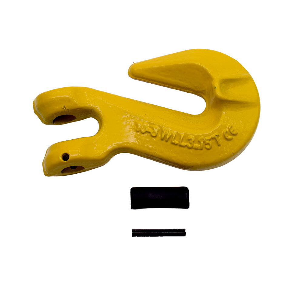 3/8 Inch Grade 80 Red Painted Forged Steel Alloy Clevis Grab Hook
