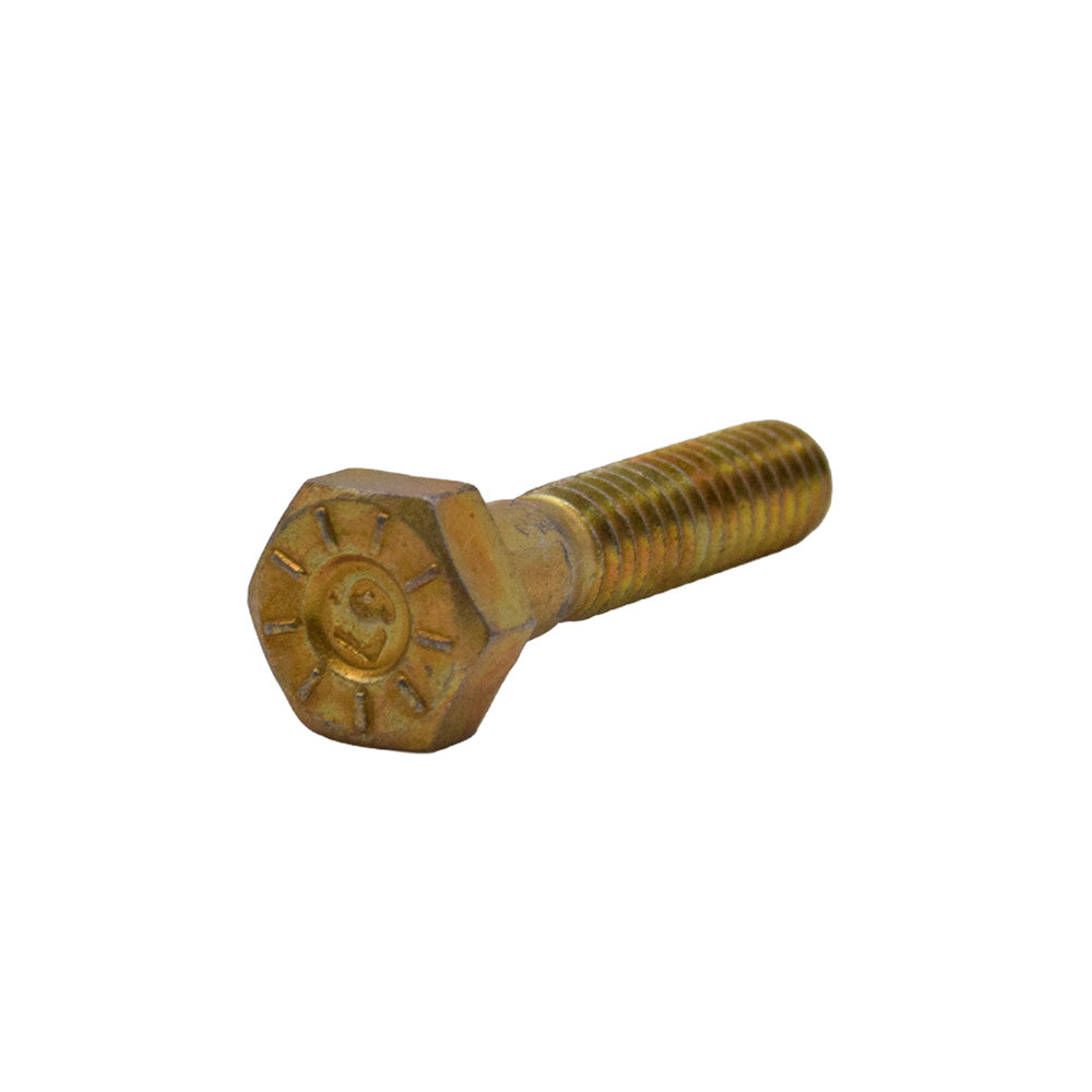 1/2-13 x 2 Inch Coarse Yellow Zinc L9 Steel Hex Head Cap Screw USA