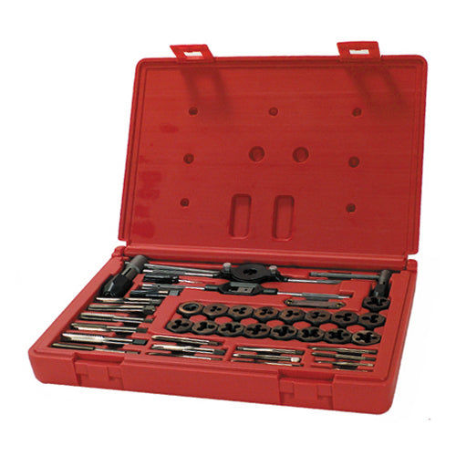 Gold Hi-Tungsten And Hi-Molybdenum Tool Steel 40 Pieces Spiral Point Tap And Hex Die Set
