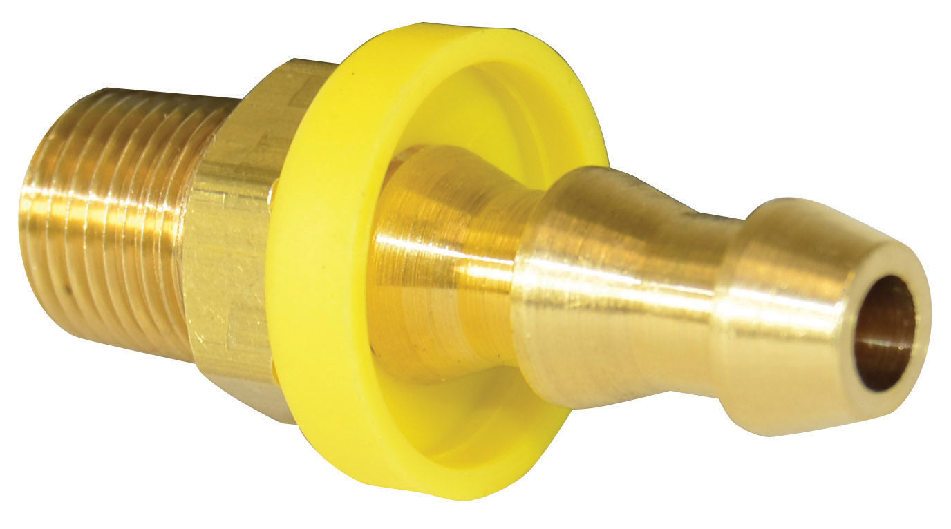 1/4 Inch X 1/8 Inch MPT X Barb Hose CA360 Brass Barb-Tite Male Pipe Rigid