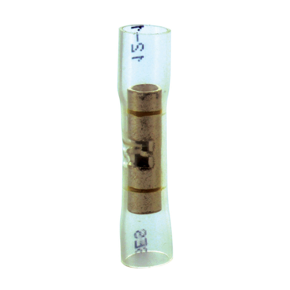 12-10 Gauge Optiseal Button Connector Crimp Heat Shrink Crystal Clear