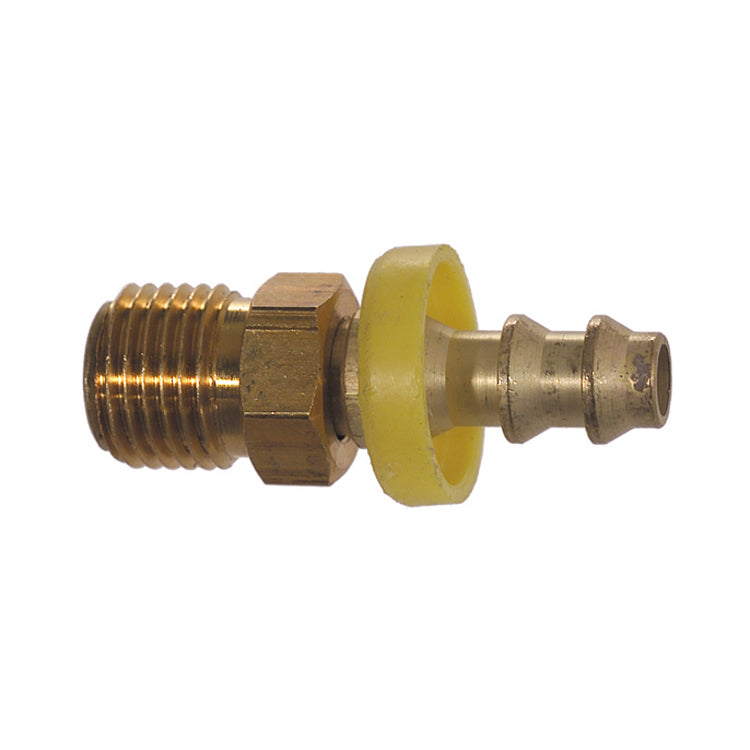 5/16 Inch x 1/4 Inch Barb Hose x Tube CA360 Brass Barb-Tite Male Inverted Swivel