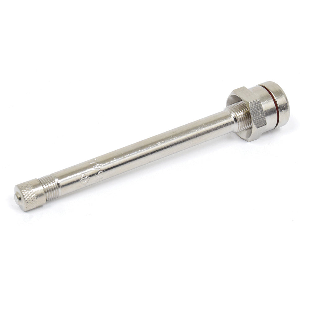 3-1/2" x M9.7 Clamp-In Truck / Bus Straight Nickel Plated Tire Valve Stem