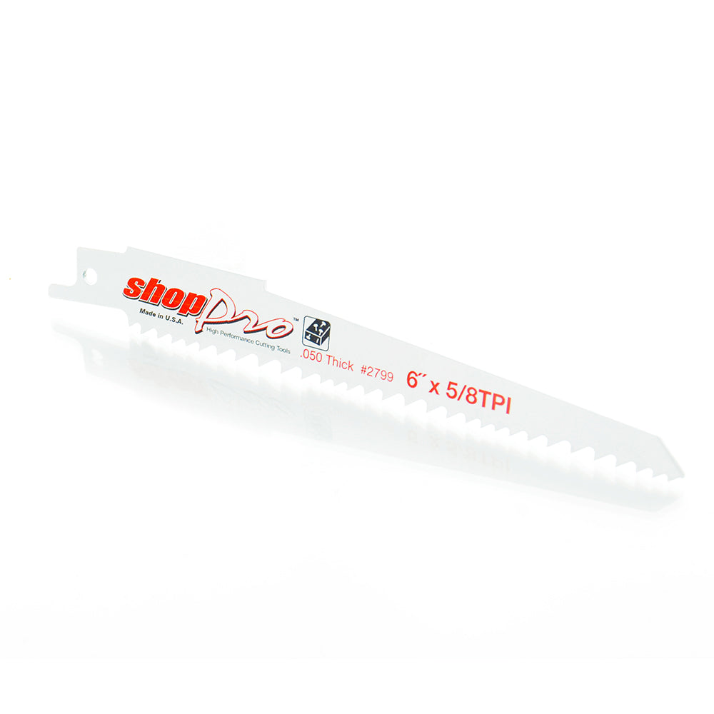 Shoppro 6 x 3/4 x 0.050 Cobalt Wood Reciprocating Saw Blade - 5/8 Tpi