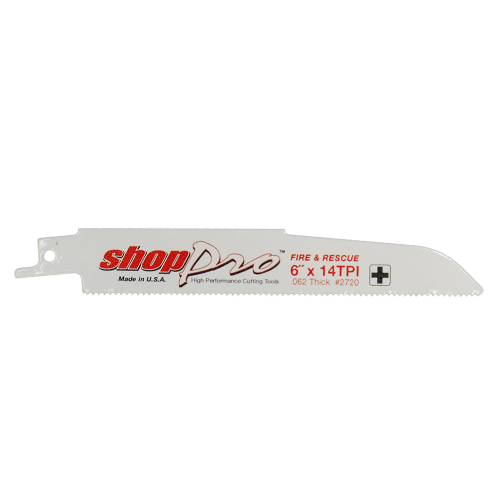 Shoppro 6 x 7/8 x 0.062 Fire & Rescue Reciprocating Saw Blade - 14 Tpi