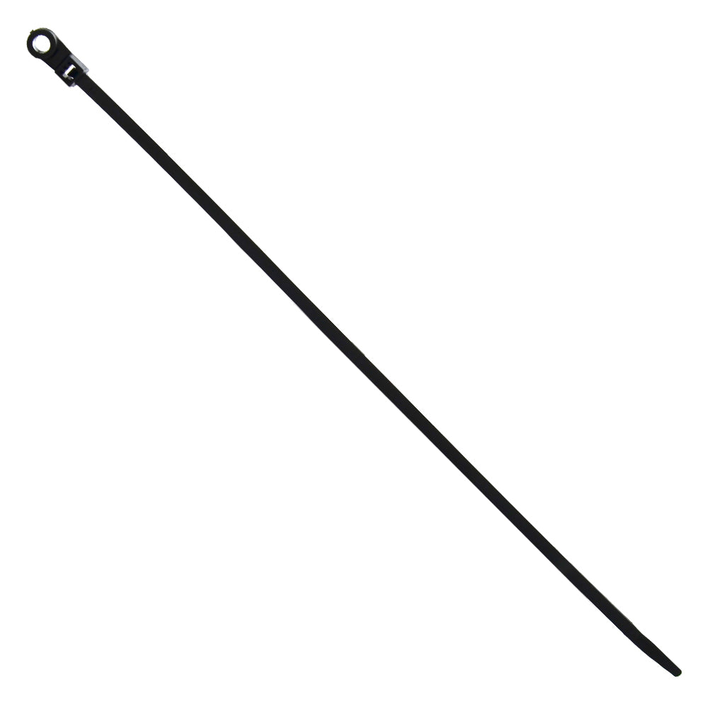 16-3/4 Inch 50 Lb Premium Screw Mount Wire Tie #10 Hole Black - Pack of 1000