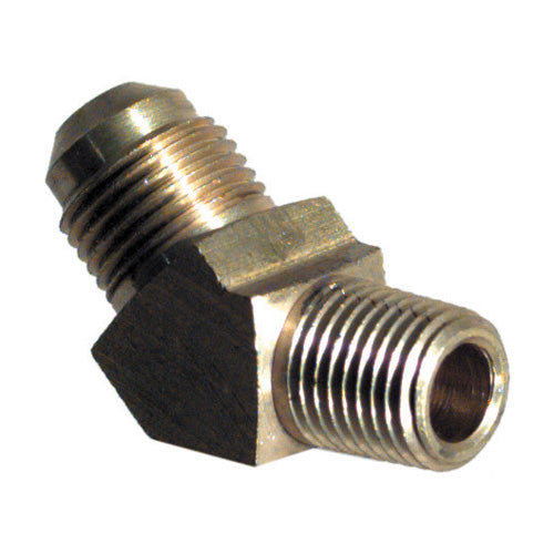 1/2 Inch x 1/2 Inch Brass SAE 45 Degree Flare Tube Male 45 Degree Elbow